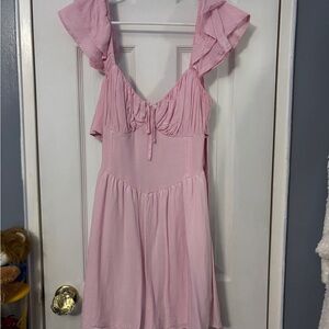 Hollister Light Pink Tie Back Dress